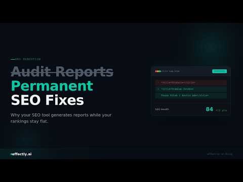 Permanent SEO Changes: Why Your SEO Tool Only Reports