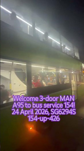 Debut! | SG6294S On 154 | SBS Transit MAN A95 (3 doors) | Departing Opp Blk 343 » Boon Lay Int #fyp