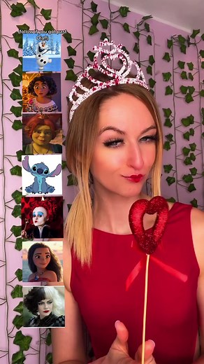 Playful Frozen-Themed Interaction with Heart-Shaped Props