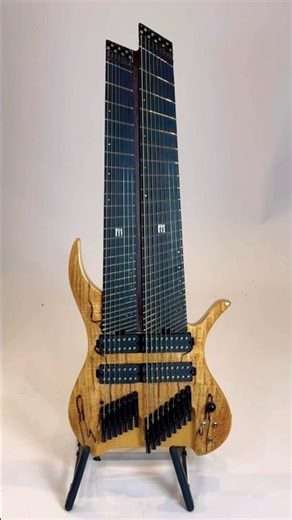 16 string guitar 🔥 with a 9 + 7 setup!! #guitar #9stringguitar #9string