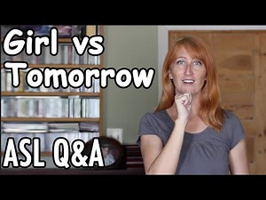 ASL Difference between girl and tomorrow in sign language | How do you sign tomorrow and girl