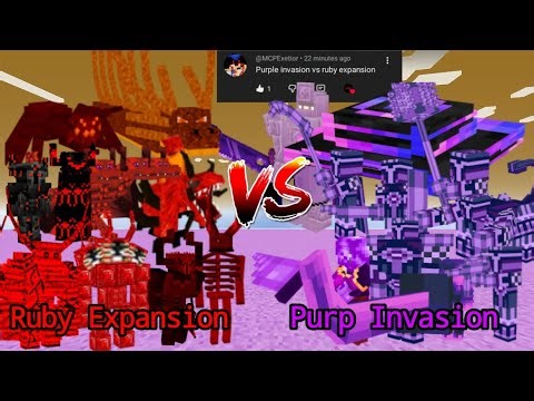 Can Team Ruby Expansion Survive the Purp Invasion? | Minecraft Mob Battle