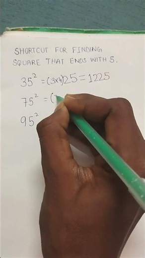 Shortcut method for finding square that ends with 5. #tricks