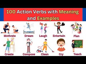 100 Action Verbs With Examples and Meanings | Action Verbs Vocabulary | #kidslearning #phrasalverbs