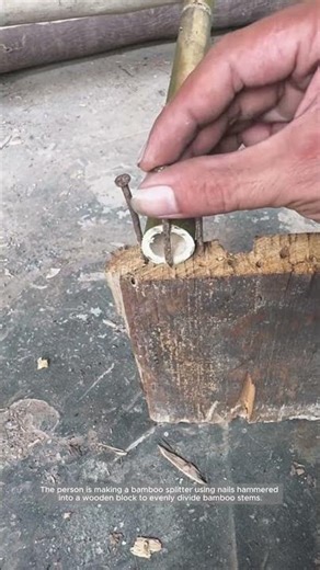Simple Bamboo Splitter – Turning a Few Nails into a Precision Craft Tool