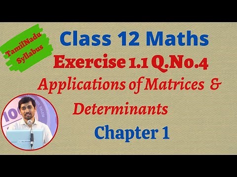 TN Class 12 Maths Applications of Matrices and Determinants Exercise 1.1 Q.No.4