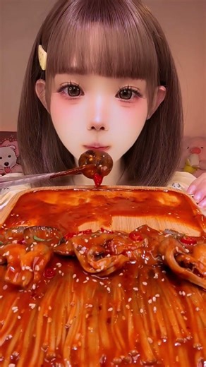 Spicy Korean Food ASMR | Extreme Eating Sounds | Mukbang Viral #shorts