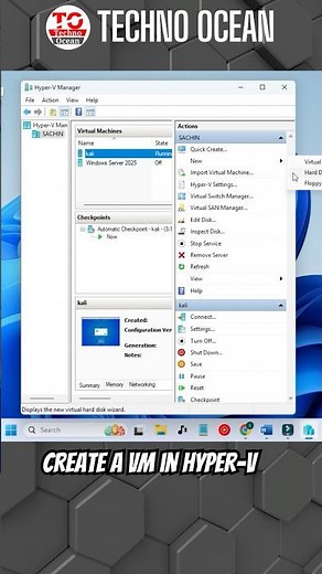 How to create a virtual machine in Hyper V? #shorts #hypervisor
