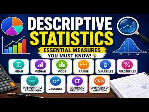 Descriptive Statistics for Beginners | Mean, Median, Mode, Range & Quartiles