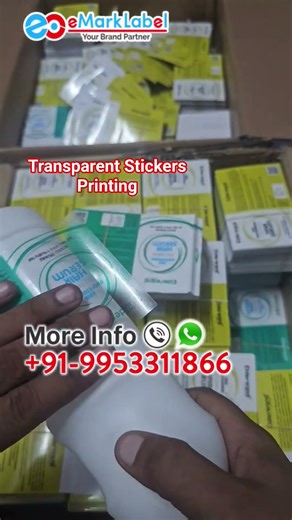 Custom Transparent Sticker Printing #businessideas #printing #labelprinting