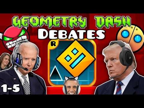 US Presidents Play Geometry Dash | DEBATES 1-5