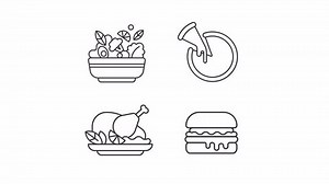 Animated American Food Line Icons Usa Stock Footage Video (100% Royalty-free) 1103335369 | Shutterstock