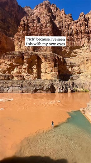 some people will say the confluence is not worth the effort to get to, but I beg to differ. seeing this with my own eyes was truly amazing 🙌🏻 would you hike 30 miles to see this? #havasupai #grandcanyonnationalpark #coloradoriver #explorearizona #arizonaadventures | Jessica Kesti