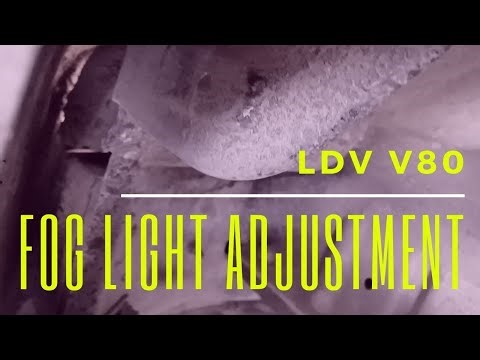 LDV V80 Fog light adjustment