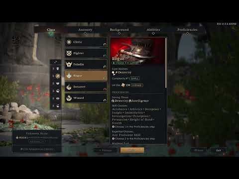 Solasta II Early Access - Character Creation - Rogue