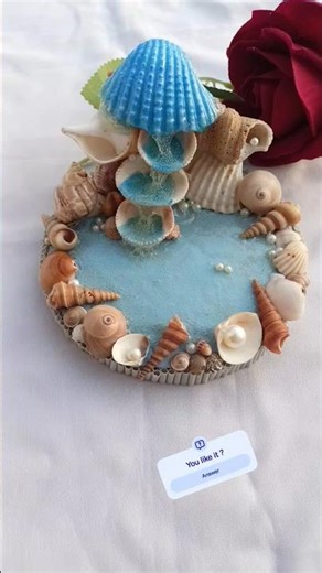 Seashell waterfall 🐚✨#diy #showpiece #art #handmade #shorts