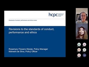 HCPC student webinar - Standards of conduct performance and ethics