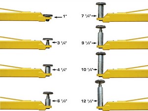 Atlas Platinum PVL-10 ALI Certified 10,000 lb. Adj. Height 2 Post Overhead Car Lift