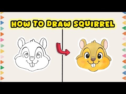 How to Draw a Squirrel Head – Easy Animal Drawing Step by Step