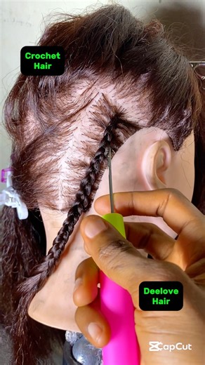 How to crochet hair invisible knot #tutobraids #braids #crochethairstyles