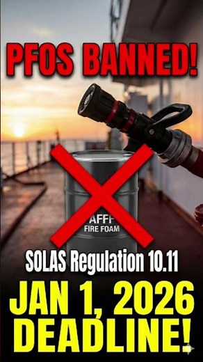 2026 PFOS Ban #maritimecompliance #marineservices #solas #imo #PFOS #fire #maritimesafety