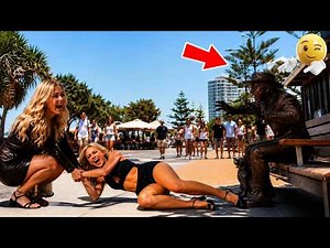 He Looked Like a Statue… Then He MOVED! 😱😂 Cowboy Prank!