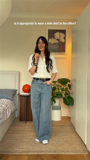 how to wear a mini skirt to the office without getting a meeting with hr #workoutfit #officeoutfit #workwear #workwearstyle