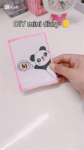 DIY mini notebook without glue 📒/cute notebook #crafts #notebook #shorts
