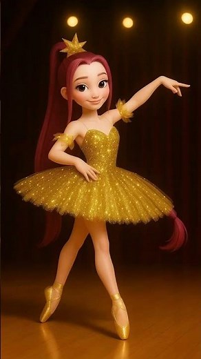 Golden Girl’s Dance Performance 🌟 | Magical Ballet on Stage 🎶#BeautifulDance #FantasyAnimation
