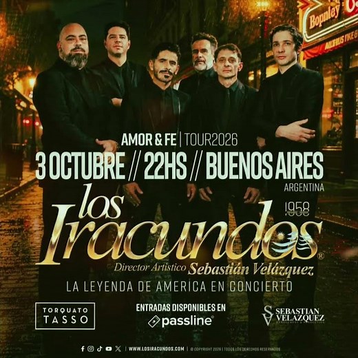 LOS IRACUNDOS LIVE BUENOS AIRES 2026 ❤️ LOVE & FAITH TOUR | OCTOBER 3RD