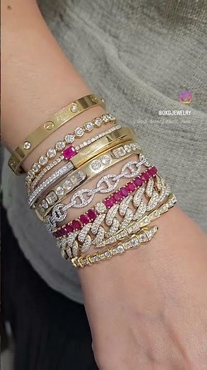 Ruby & Diamond Bracelet Stack Goals ❤️💎 | 14K Gold Luxury