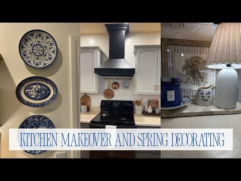 SPRING KITCHEN MAKEOVER AND DECORATE WITH ME | COZY SPRING KITCHEN DECORATING IDEAS