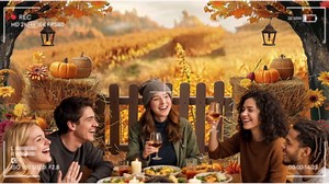Fall Backdrop,Fall Photo Backdrop, Fall Backdrops for Photography, Fall Farm Harvest Thanksgiving Day Friendsgiving Party Decorations Photo Booth, Fall Baby Shower Decorations, Fall Banner,7X5FT