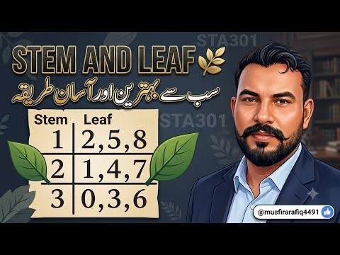 How to Draw Stem and Leaf Plot | Statistics #sta301