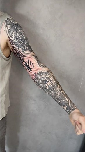 Japanese full sleeve tattoo 👹🌊 #tattooart #japanesetattoo #tattooideas #tattoodesign