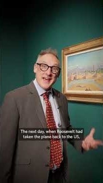 The only painting Churchill made during the Second World War #Churchill #Roosevelt