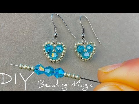 Easy Beaded Heart Earrings Tutorial: Seed Bead Heart Earrings | Beading Tutorials