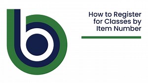 BIG BEND CC - How to Register for Classes By Item Number