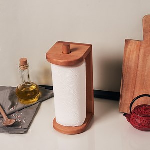 Solid Wood Paper Towel Holder, Free Standing Wall Mounted Towel Rack, Handmade Countertop Roll Holder, Minimalist Kitchen Decor Gift for Mom - Etsy