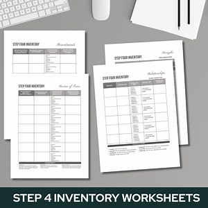 Step 4 Inventory Worksheets: AA Addiction Recovery (digital Download) - Etsy