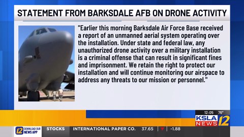 Barksdale confirms multiple drones entered its airspace week of March 9