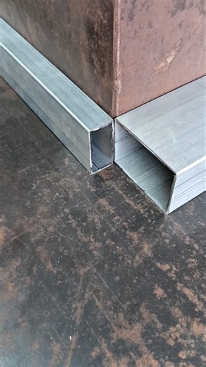 How to perfectly join square pipes of different sizes at the corners. #tricks #tips #diy #skills
