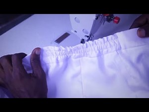 adding elastic waistband to trouser back step by step