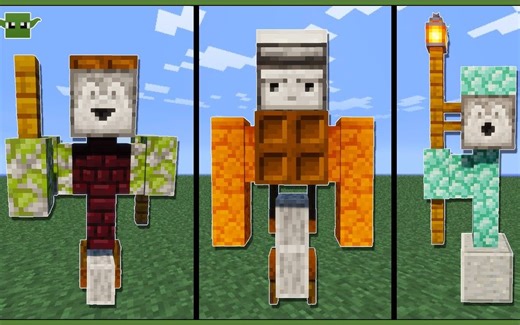 【建筑教程】带你造10个有趣的雕像