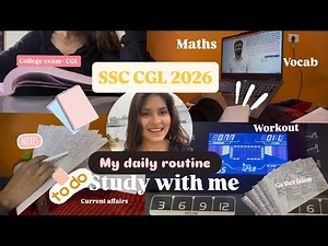 My daily routine📚|Preparing SSC CGL 2026🎯|College Exams |Daily routine of SSC Aspirant📓#ssc #ssccgl