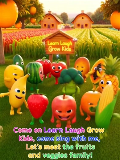 Part 61| 🌟 Welcome to Part 1 of our Fruits & Veggies Family! 🍎🍌 Get ready to sing, dance, and learn with our colorful friends as they introduce themselves in the most fun and magical way! 🌈✨ From red and round apples to long and yellow bananas, every fruit and veggie has something special to share. 🎶💛 Learning healthy foods has never been this joyful! Come sing with us and let’s grow together! 🌟 #LearnLaughGrowKids #FruitsAndVeggies #ToddlerLearning #HealthyHabits #KidsEducation