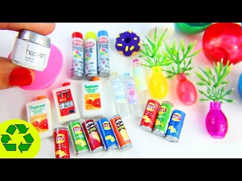 10 Easy DIY Miniatures - each in less than 1 minute #1 - simplekidscrafts