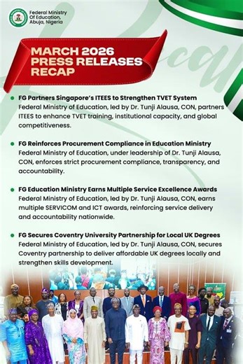 March 2026 Education Reform Highlights | ₦4bn Upgrade, Student Grants & Digital Transformation