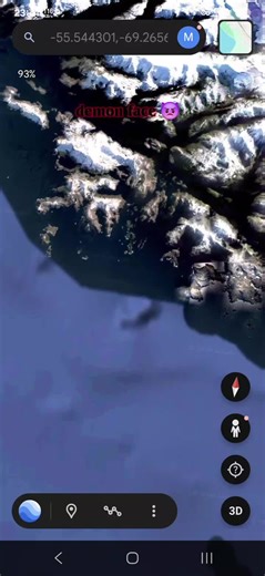 ‏viral demon face on map