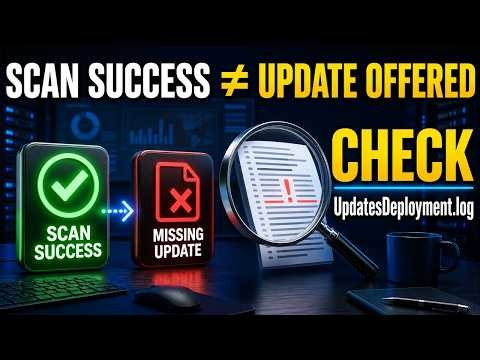 SCCM Scan Succeeded but Update Missing? Check UpdatesDeployment.log First
